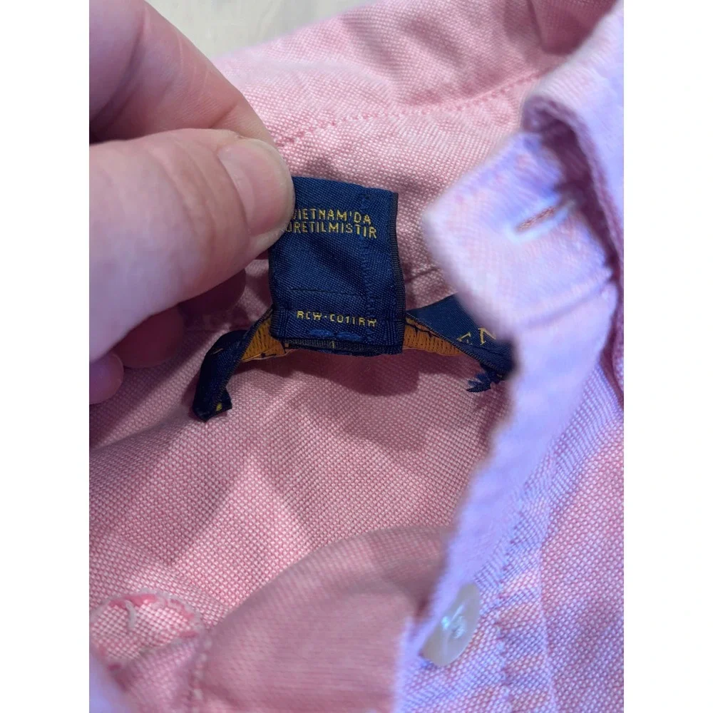 Ralph Lauren Kids Pink Oxford Button Down Shirt Size 12 Long Sleeve Pony Logo